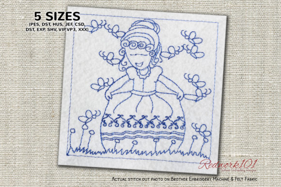 Baby Princess Showing Dress Redwork: A Designer’s Project Review