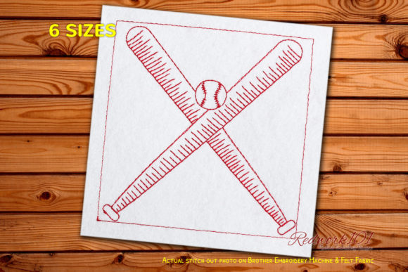 Baseball and Bats Machine Embroidery Design Review