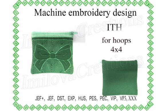 Cosmetic Bag Zippered Bag Ribbon - in the Hoop Review