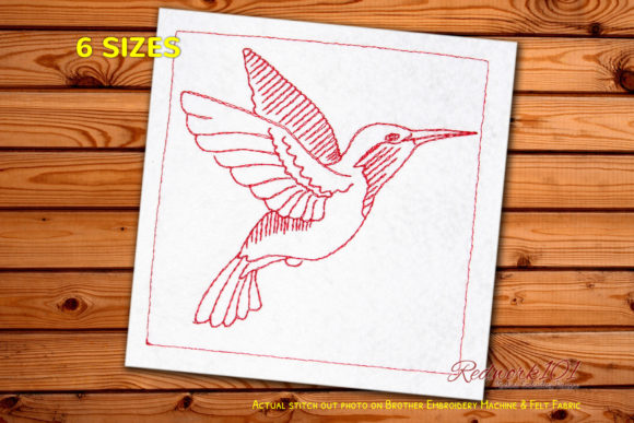 Flying Hummingbird Design Review for Real Embroidery Projects