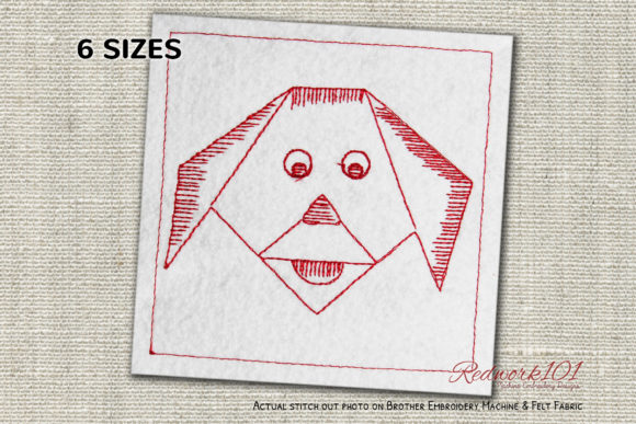 Handmade Origami Dog Face Redwork: A Designer's Review