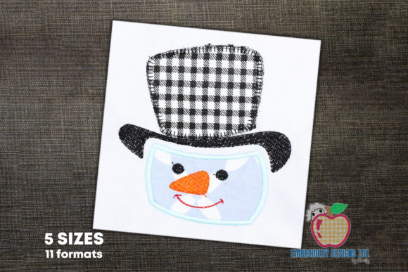 Snowman with Hat Applique: A Designer's Review for Small Business Merch