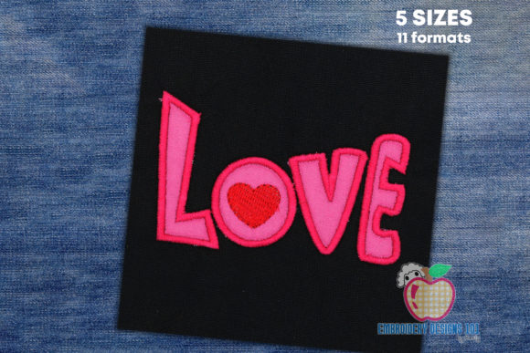 Valentine Heart with Love Text Applique: A Designer's Review
