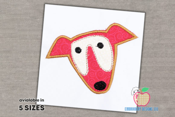 Whippet Dog Face Applique Pattern Review for Craft Fair Sellers